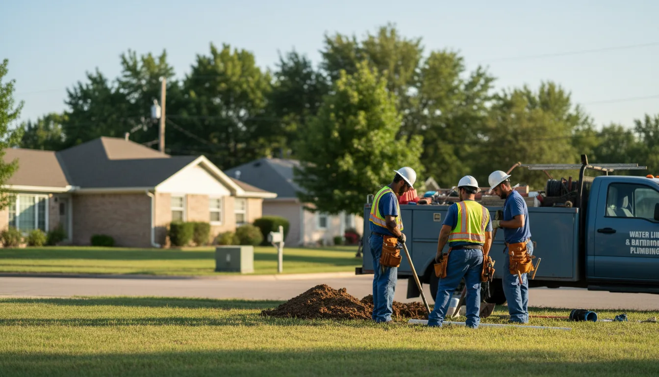 Residential water line and bathroom plumbing service in Addison, PA